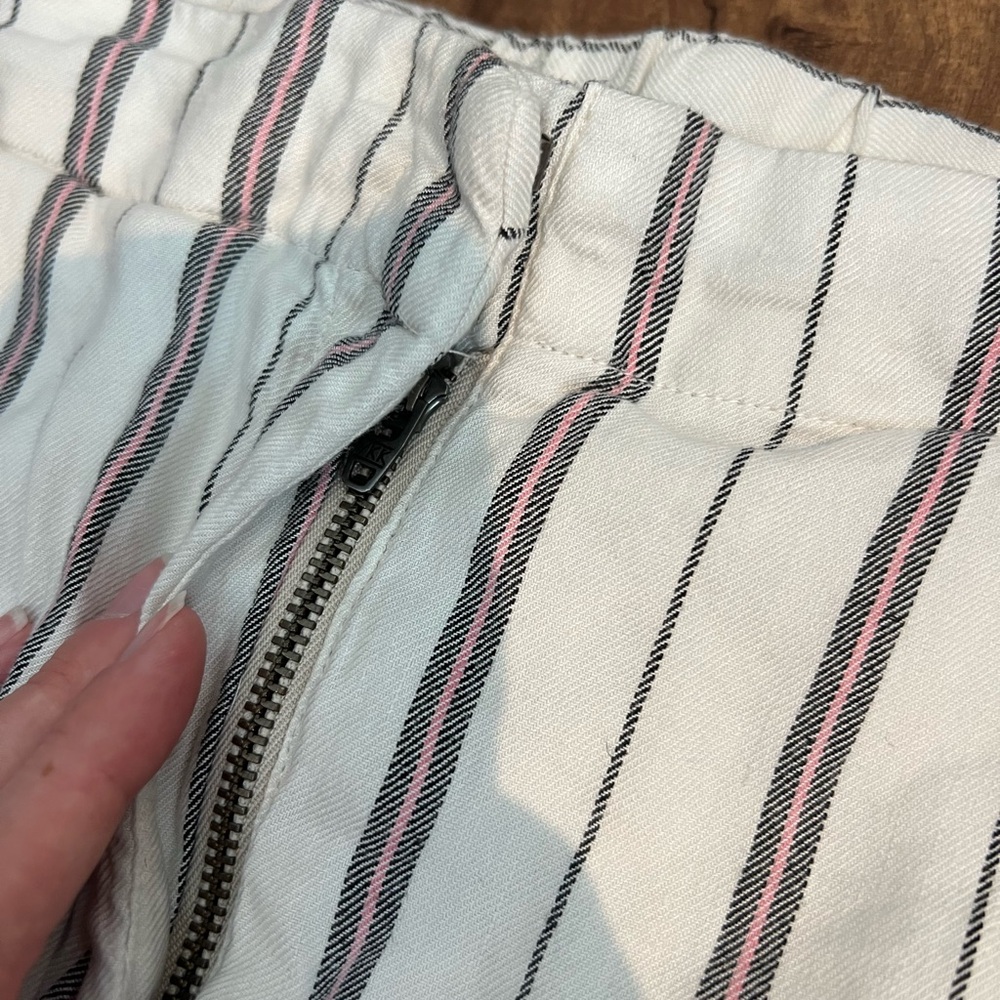 NIC+ZOE Linen Blend Pants, Size 2, White Striped - Picture 5 of 8